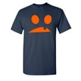 thumbnail image 1 of Goofy Pumpkin Emoticon Sarcastic Humor Graphic Novelty Funny Tall T Shirt, 1 of 1