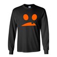 thumbnail image 1 of Goofy Pumpkin Emoticon Sarcastic Novelty Gift Idea Adult Humor Funny Men's Long Sleeve Shirts, 1 of 3