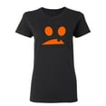 thumbnail image 1 of Goofy Pumpkin Emoticon Sarcastic Novelty Gift Idea Adult Humor Funny Women's Casual Tees, 1 of 3