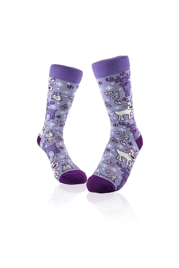 Goofy Reindeer Socks (Adult Small - Shoe Sizes 2-5)