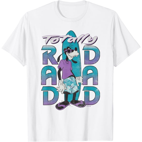 Goofy Totally Rad Dad Father’s Day Surfing Distressed DTG Print Unisex T-Shirt