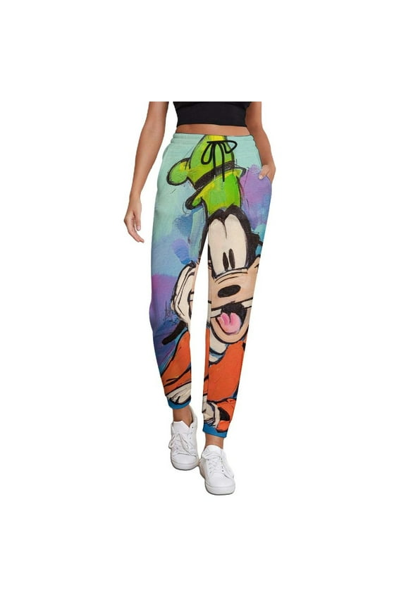 Goofy Women's Sweatpants Graphic Print High Waist Casual Joggers Workout Pants Lounge Bottom Pant with Pockets