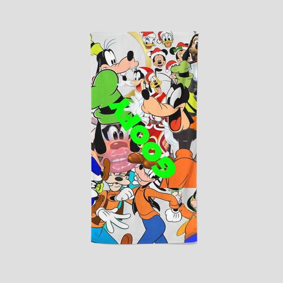 Goofy's unique single-sided towel is a personalized gift for fans, perfect for yoga, boxing, fitness, and sunbathing, measuring 13.8"x28.7"35cm75cm.