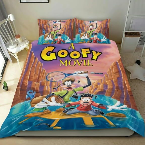 Goofy-themed Bed Sheet Set Three Piece Set Comfortable And Skin Friendly Unique Design Home Decor Gifts For Family Friends fans36x75Inches90cm*190cm