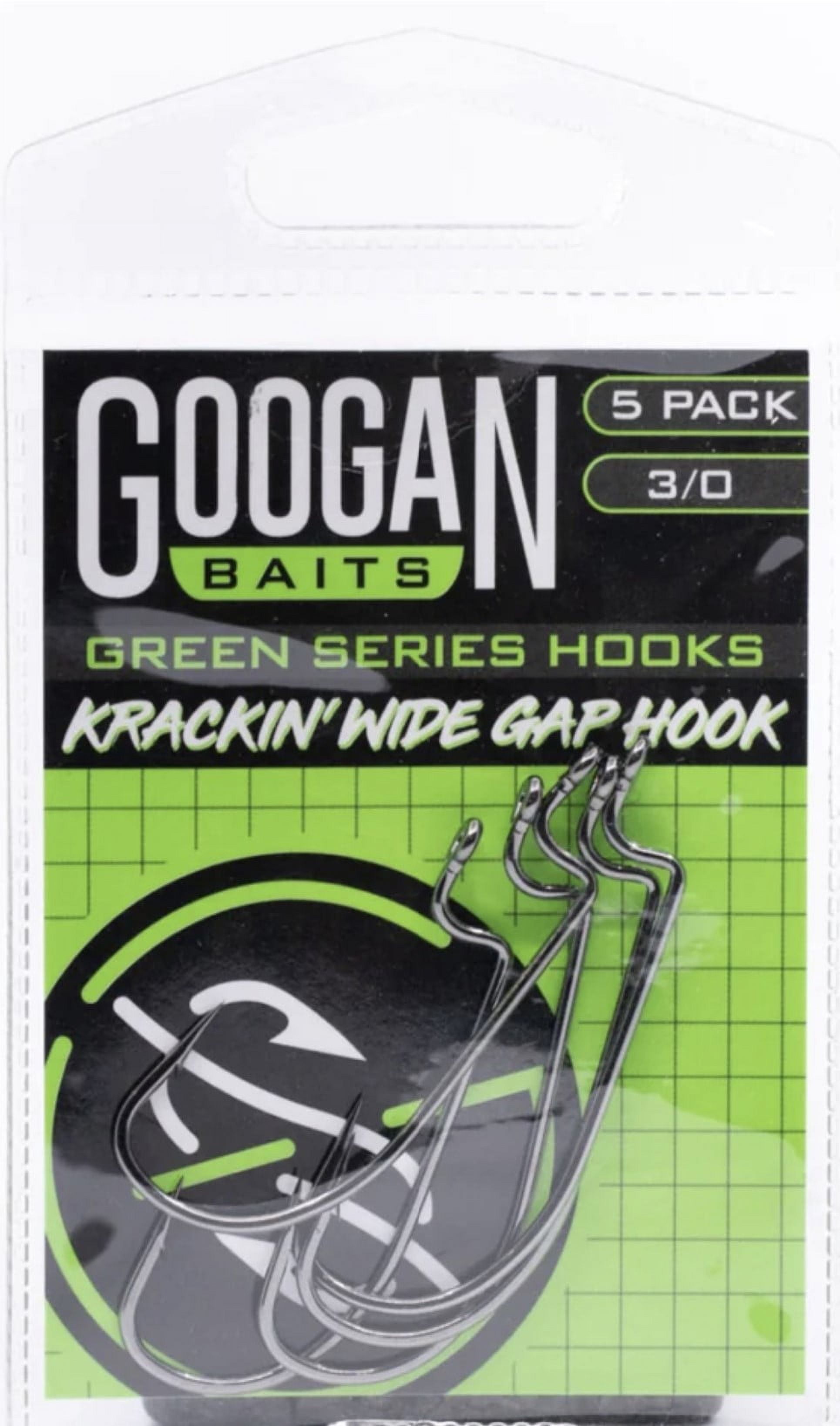 Googan Baits Krackin Wide 3/0 Freshwater Fishing Hook with Offset Shank