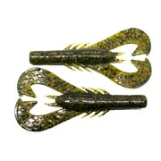Googan Baits Krackin Craw Lure 4-inch, Watermelon Red Flake, 7 Count for Bass Fishing