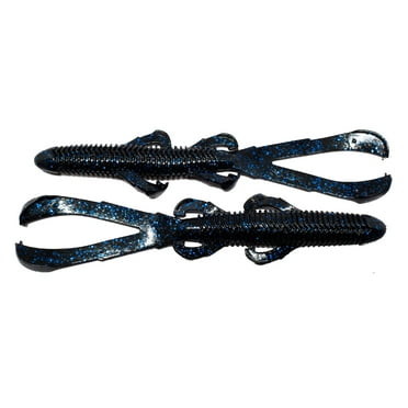 Googan Baits Trench Hawg 6" Black Blue Flake Fishing Lures for Bass