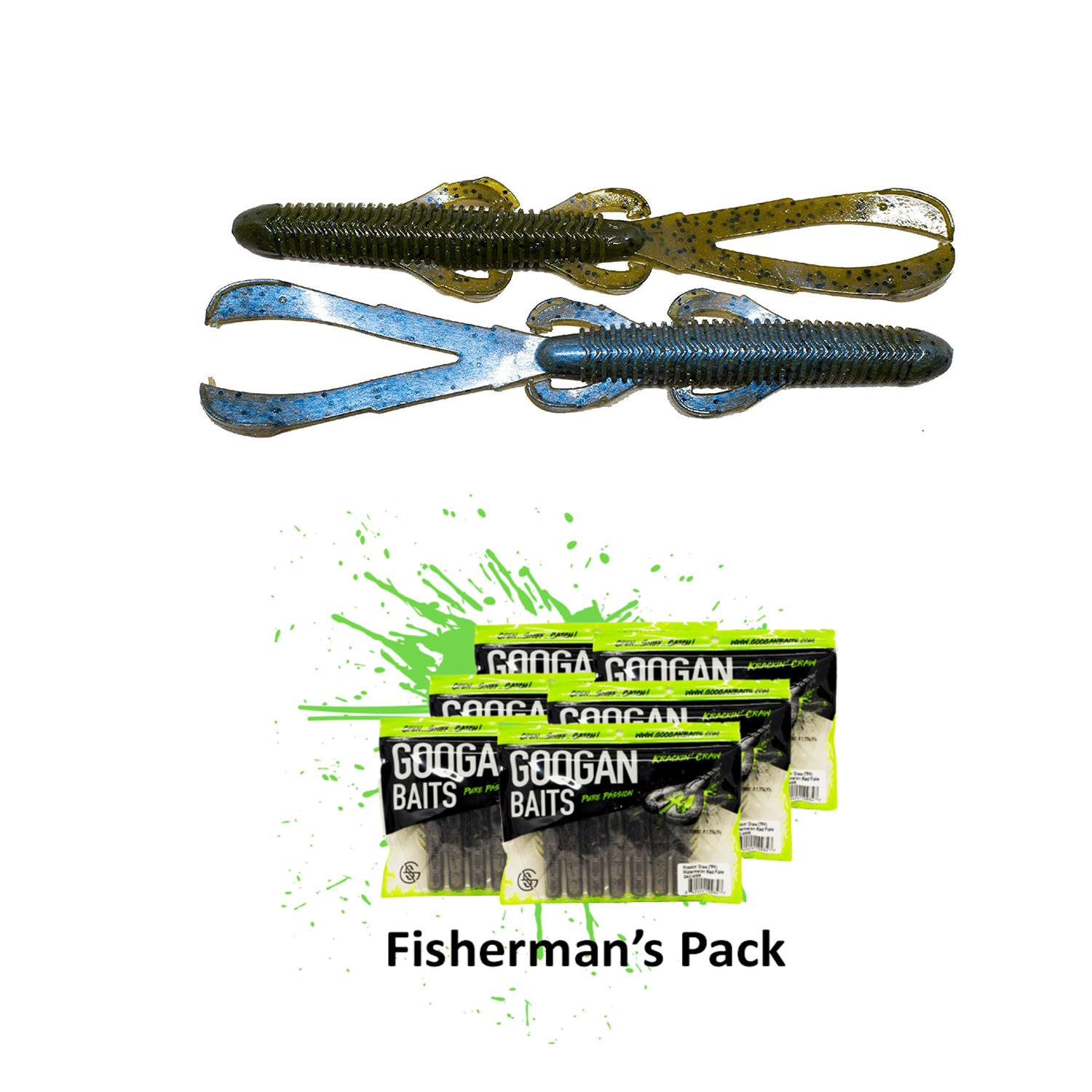 Googan Baits Trench Hawg, Blue Baby - 6 Pack