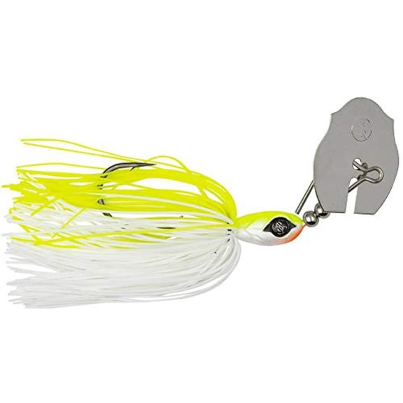 Googan Squad Clickbait Vibrating Jig 1/2 OZ White Chartreuse for Bass and Pike