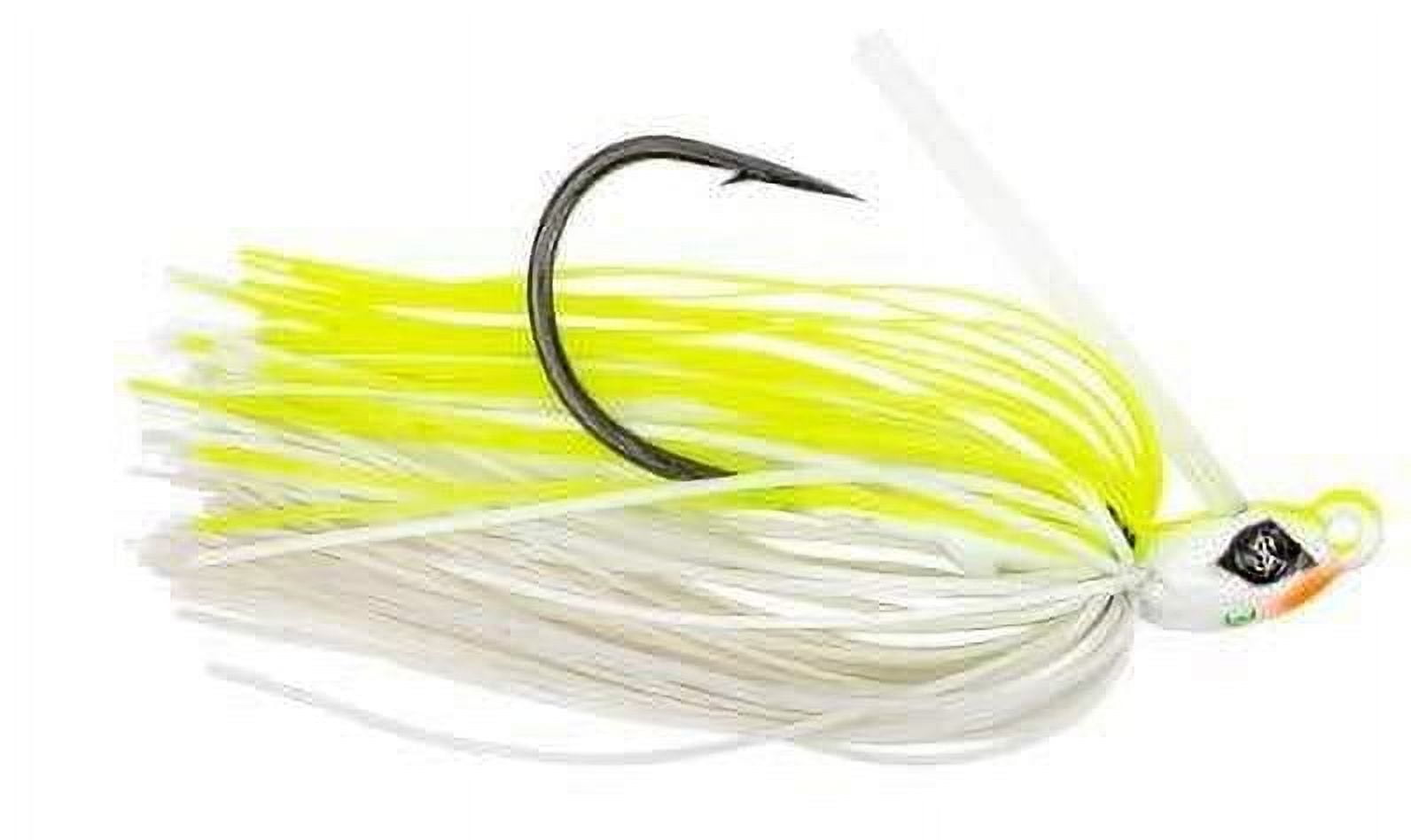 Googan Squad Grass Hero Jig Chartreuse White, 3/8 oz, 4/0 Hook