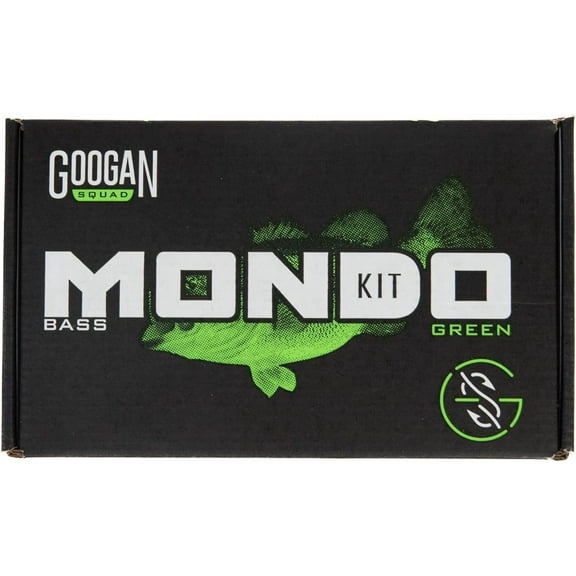 Googan Squad Mondo Kit Green Series – Mystery Tackle Box Bass Fishing Kit with Comprehensive Lures Set for Largemouth and Smallmouth – Bass Lure Includes Banger, Zinger, Juicee Jig & Krackin’ Craw