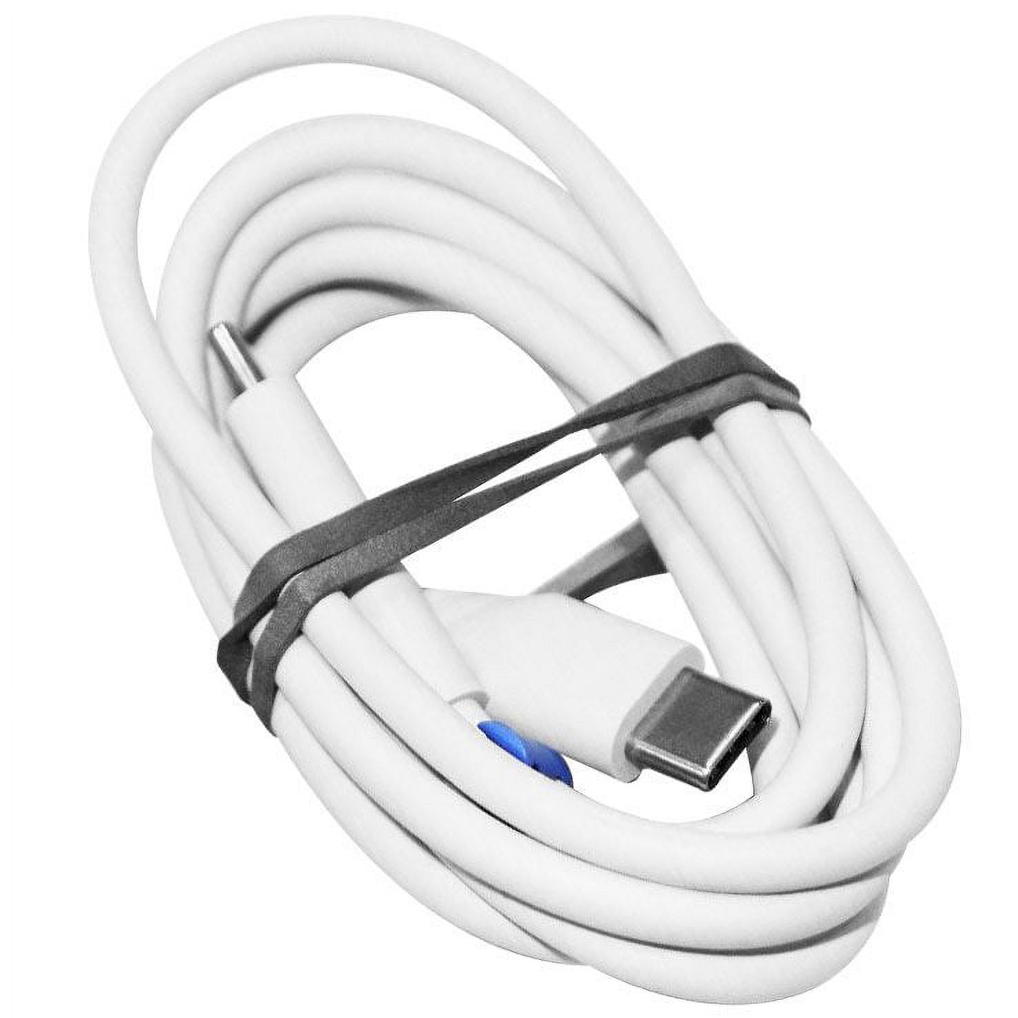 Google 3.5Ft Charge and Sync Data Cable for USBC Devices White/Blue Notch (Used)
