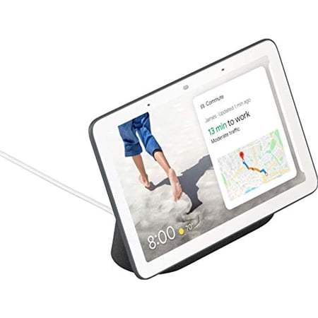 Google 7 Inch Smart Display Bluetooth Speaker with Wi-Fi for Music and Streaming (Charcoal)