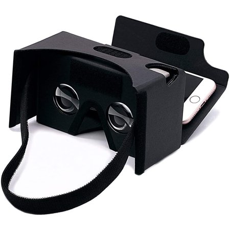 Google Cardboard,VR 3D Box Virtual Reality Glasses with Big Clear 3D Optical Lens and Comfortable Head Strap