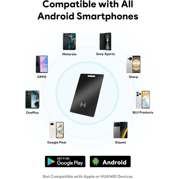 Google Certified Wallet Tracker Finder Android Rechargeable Android Air Tag Card