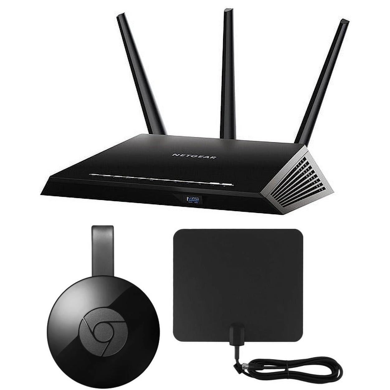 Google Chromecast, NETGEAR Wifi Router, Mohu Leaf Ultimate