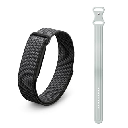 Google Fitbit Air Active Bundle: Screenless Fitness and Health Tracker - Personalized AI-Powered Coaching - Works with Android and iOS - Obsidian + Includes Active Band Size Large