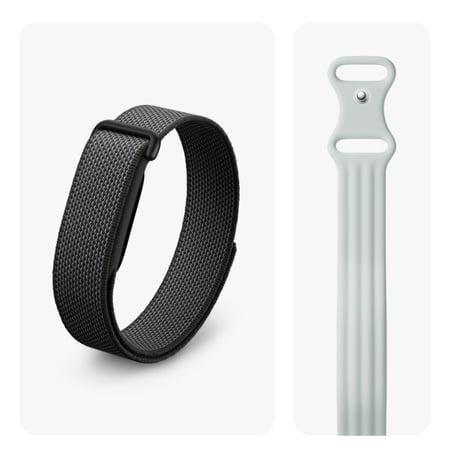Google Fitbit Air Active Bundle: Screenless Fitness and Health Tracker - Personalized AI-Powered Coaching - Works with Android and iOS - Obsidian + Includes Active Band Size Small