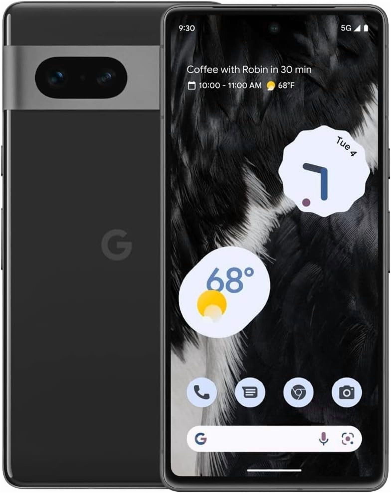 New Google Pixel 7 128GB Smartphone, Obsidian, Unlocked, Cell