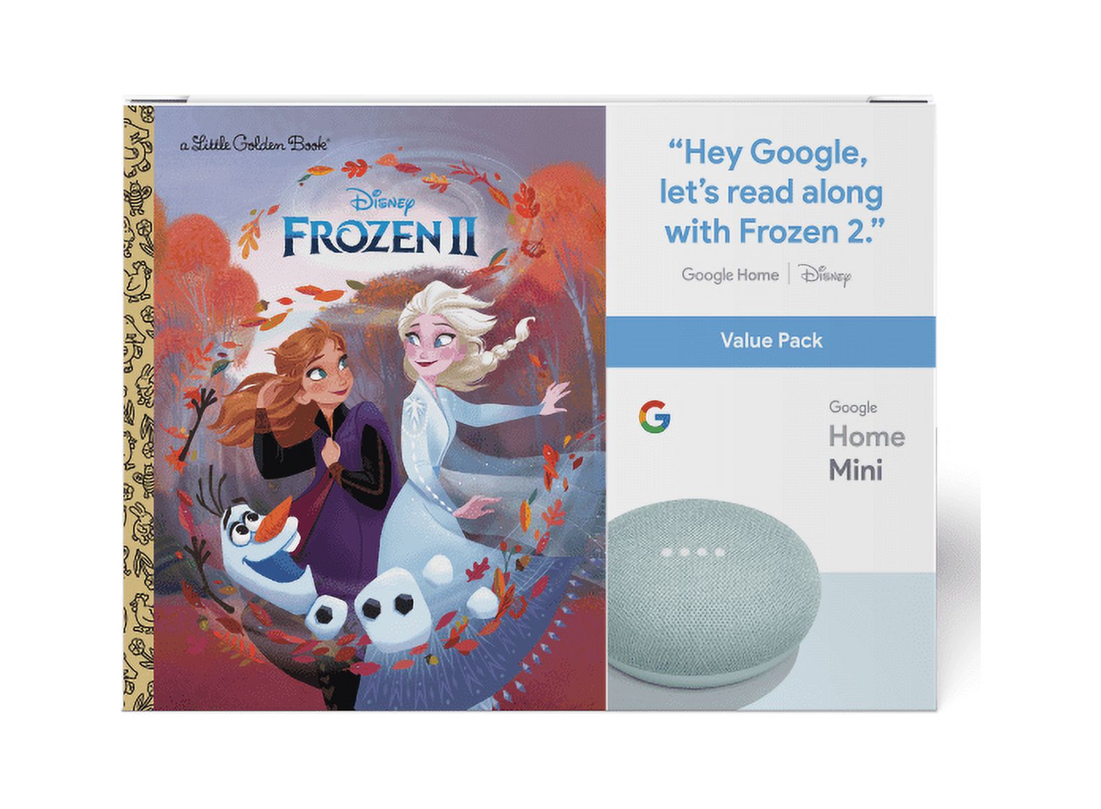 Google Home Mini (Aqua) & Frozen II Book Bundle ($5 value) - image 1 of 3
