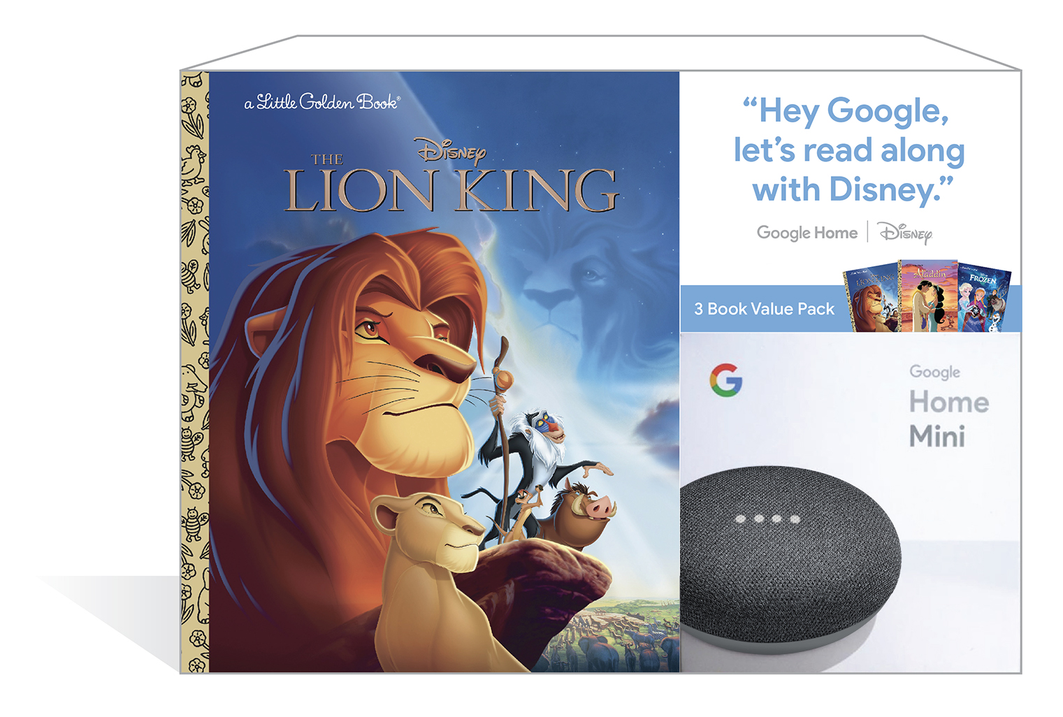 Google Home Mini (Charcoal) + 3 Disney Little Golden Book - image 1 of 6