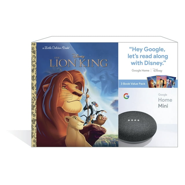 Google Home Mini (Charcoal) + 3 Disney Little Golden Book