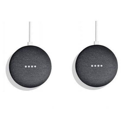 Google MINICHAR-2PK Google Home Mini Charcoal, Pack of 2