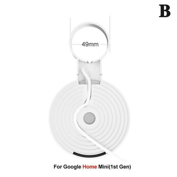 Google Mini Outlet Wall Mount - Fits Google Home Mini/Nest Mini, Easy Installation, Cord Management, Vertical Mounting for Optimal Sound Experience
