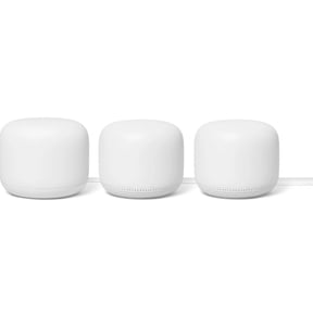 Google NESTWIFI3PK-CC Nest Wi-Fi 3-pk & Chromecast Bundle, White