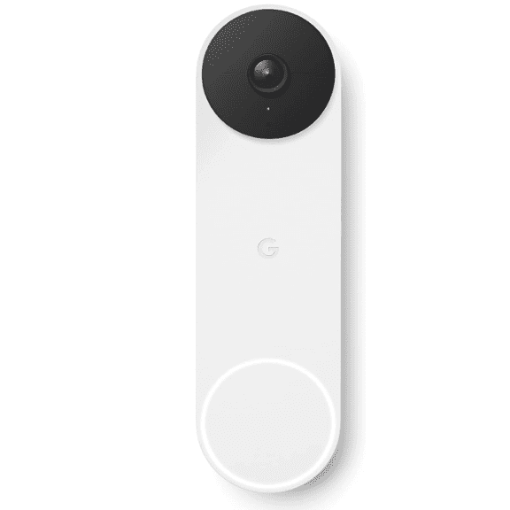 Google Nest Doorbell (Wired, 2nd Gen) - Wired Video Doorbell Camera - Doorbell Security Camera - Snow (G28DR)