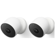 Google Nest Cam 2-Pack - Outdoor or Indoor | Battery Wireless Indoor and Outdoor Security Camera for Home Security Cameras - Snow
