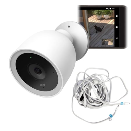 Pre-Owned Google Nest Cam IQ Outdoor - Security Surveillance Camera NC4100-White-US