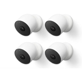 Google Nest Cam Outdoor or Indoor, Battery - 2nd Generation - 4 Pack