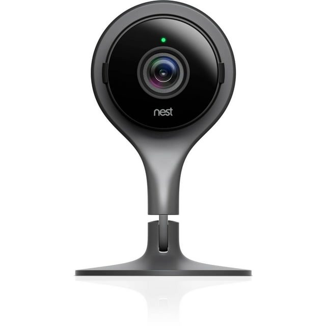 Google Nest Cam Wired Indoor Home Security, 24/7 Live & Night Vision, Black