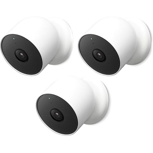 Google Nest Indoor/Outdoor Security Camera 3 Pack, Wireless Google Nest Indoor/Outdoor Security Camera 3 Pack, Wireless