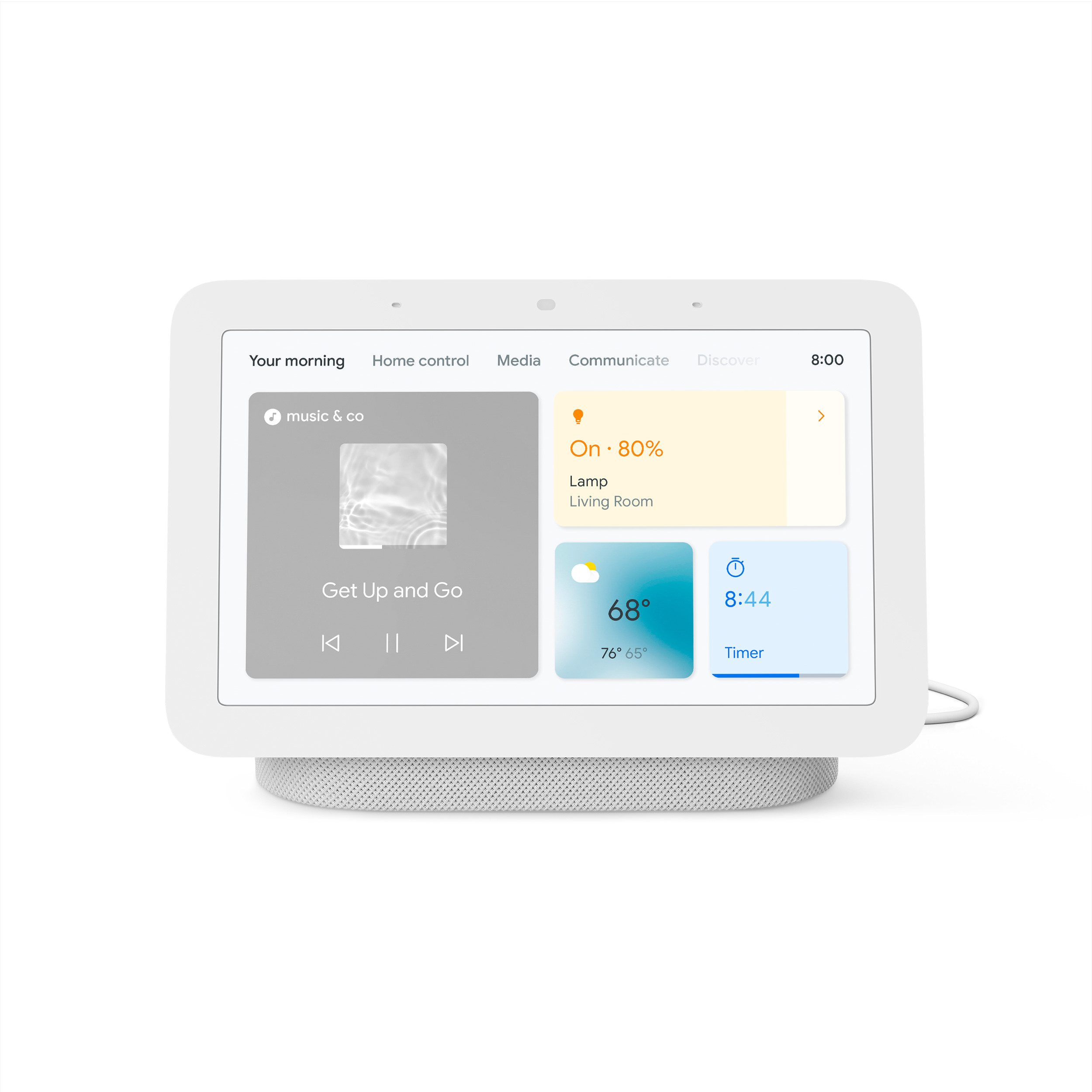 Google Nest Hub 2nd Gen - Smart Home Display with Google Assistant - Chalk - image 1 of 13