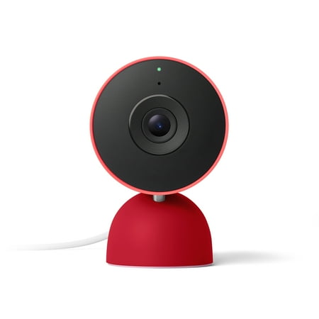 Google Nest Cam Indoor (Wired, 3rd Gen) - Indoor Security Camera with 2K Video - Works with Google Home - With Gemini - Berry