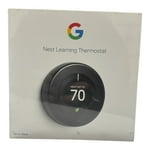 Google Nest Learning Thermostat - 3rd Gen (2015) - Programmable Smart Thermostat for Home - Works with Alexa - Mirror Black
