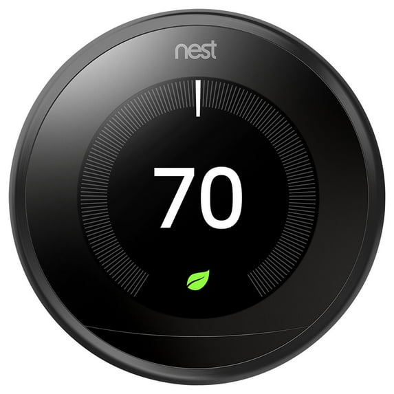 Open Box Google Nest Learning Thermostat- 3rd Generation- Mirror Black