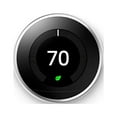 thumbnail image 1 of Google Nest Learning Thermostat - Programmable Smart Thermostat for Home - 3rd Generation Nest Thermostat - Works with Alexa - Polished Steel, 1 of 5