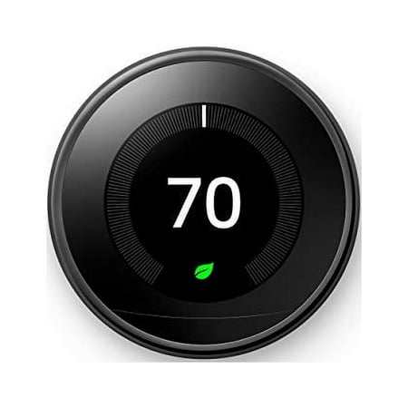 Google Nest Learning Thermostat - Smart & Programmable for Home - 3rd Generation - Works with Alexa - Mirror Black