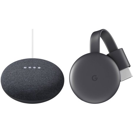 Google Nest Mini Wireless Speaker Bundle (Chromecast Charcoal)