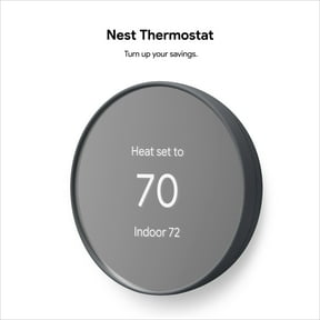 Open Box Google Nest Thermostat - Programmable Smart Thermostat for Home - Charcoal