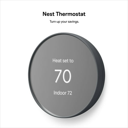 Google - Nest Smart Programmable Wifi Thermostat - Charcoal