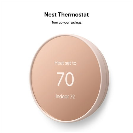 Google - Nest Smart Programmable Wifi Thermostat - Sand