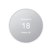 Google Nest - Thermostat - wireless - Bluetooth, 802.11a/b/g/n, 802.15.4 - 2.4 Ghz, 5 GHz - snow