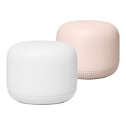 Google Nest Wifi 2 Pack AC2200 Mesh Router with 1 Point - Sand