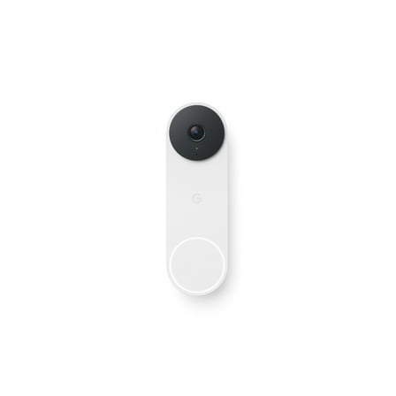 Google Nest Doorbell (Wired, 3rd Gen) - Video Doorbell Camera with 2K Video - Works with Google Home - With Gemini - Snow