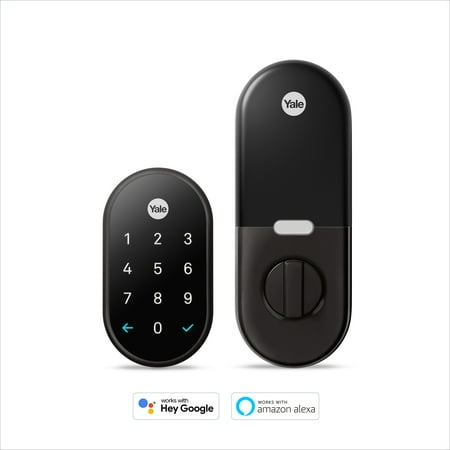 Nest x Yale - Smart Lock Wi-Fi Replacement Deadbolt with App/Keypad/Voice assistant Access - Black Suede