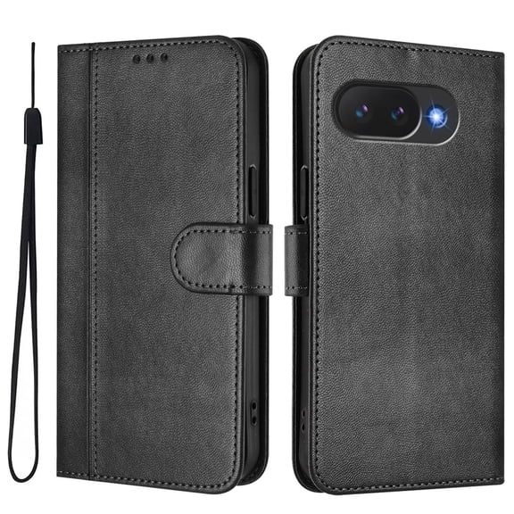 For Google PIXEL 10a Wallet Case, Premium Leather Flip Stand Cards Holder Business Type RFID Blocking Shockproof Phone Case Cover for Google PIXEL 10a Burgundy